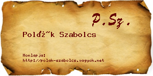 Polák Szabolcs névjegykártya