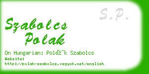 szabolcs polak business card